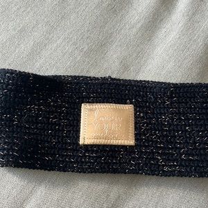 Love Your Melon Black Rose Gold Metallic Knit headband